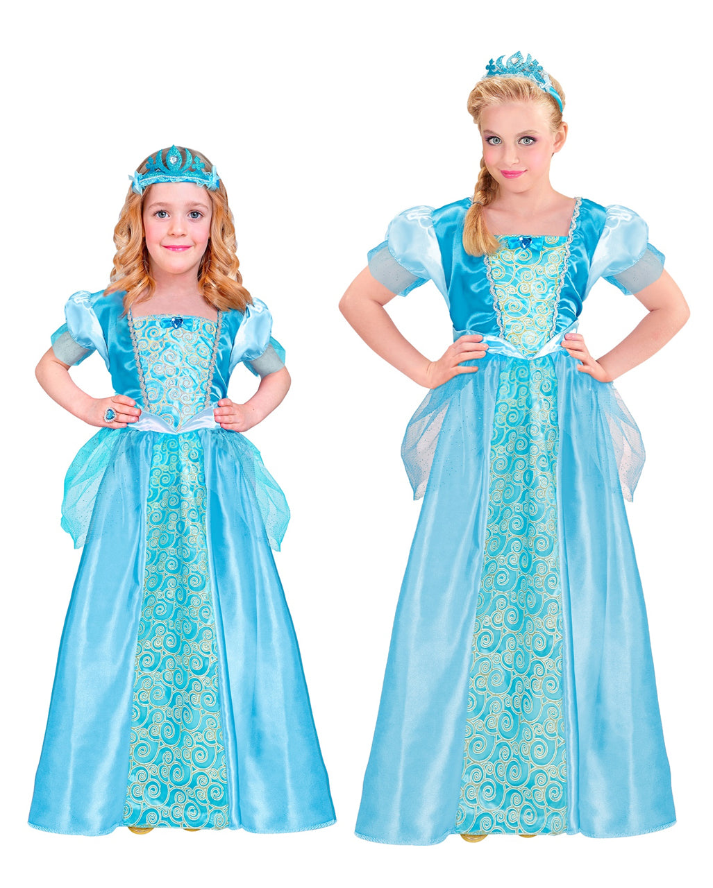 Blaues Schneeprinzessin Kinderkostüm