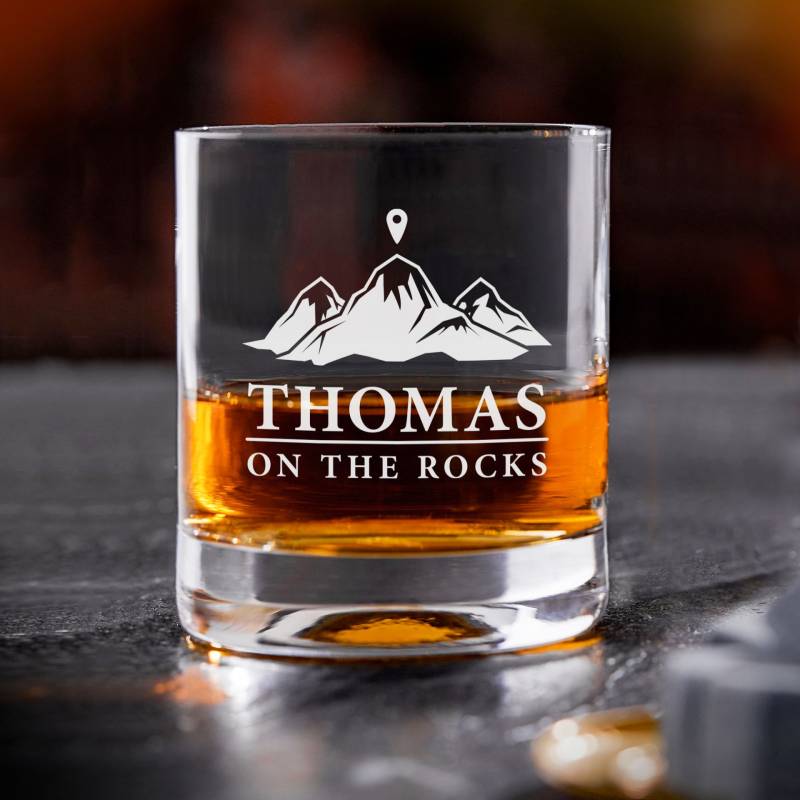 Personalisiertes Whiskyglas - On the Rocks von Monsterzeug