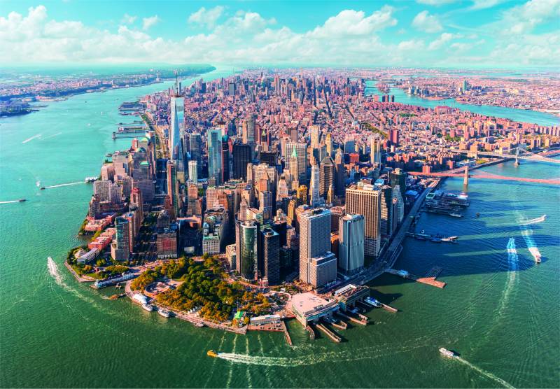 Blick auf Manhattan, New York Blick auf Manhattan, New York