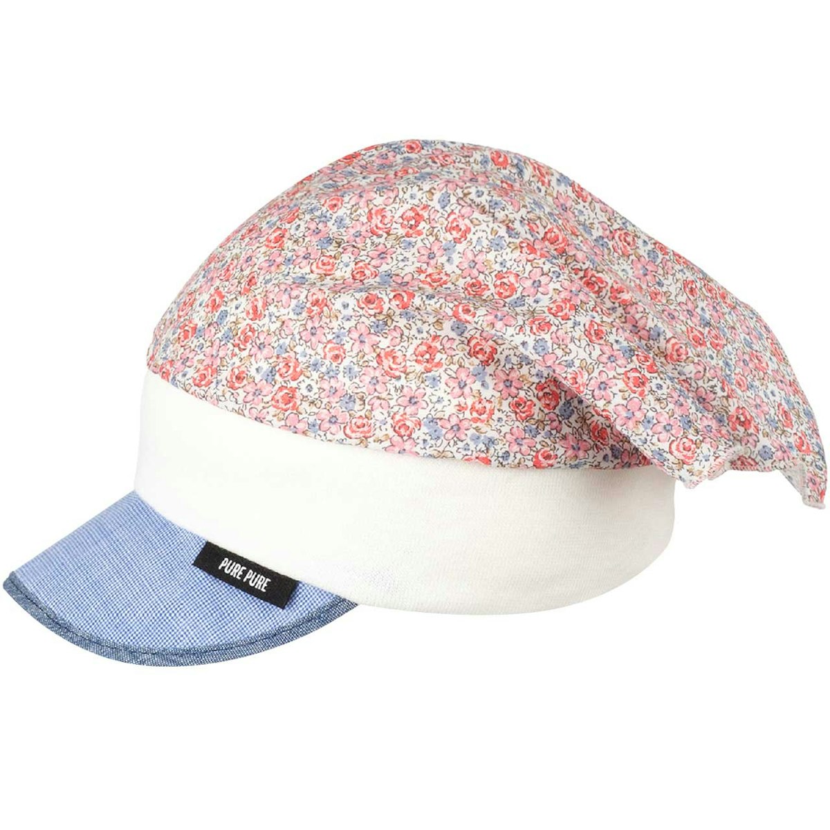 Blumen Kopftuch mit elastischem Stirnband 45/47