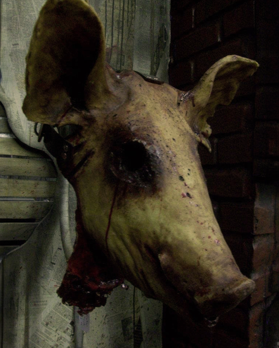 Blutige Schweinekopf Maske Splatter Hog