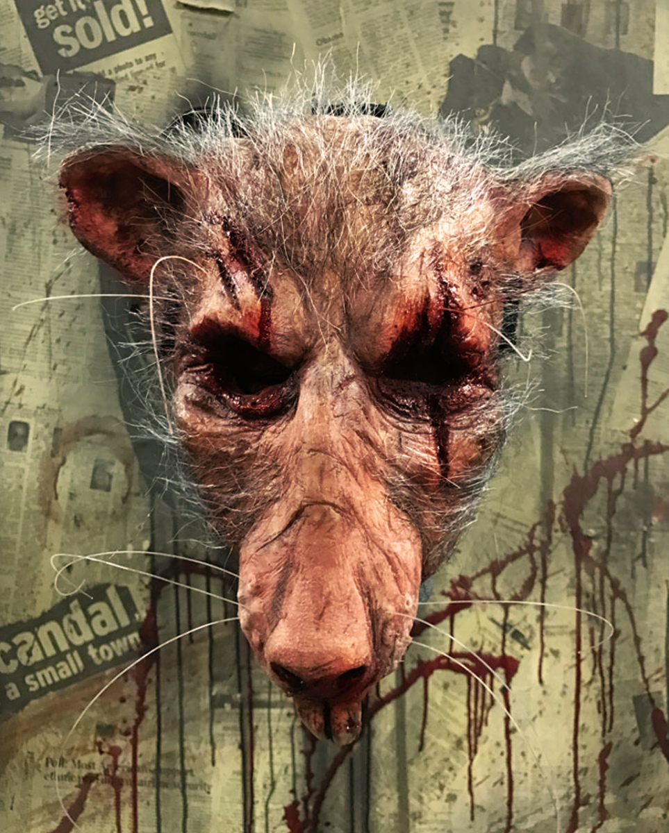 Blutige Typhus Abwasserratte Maske