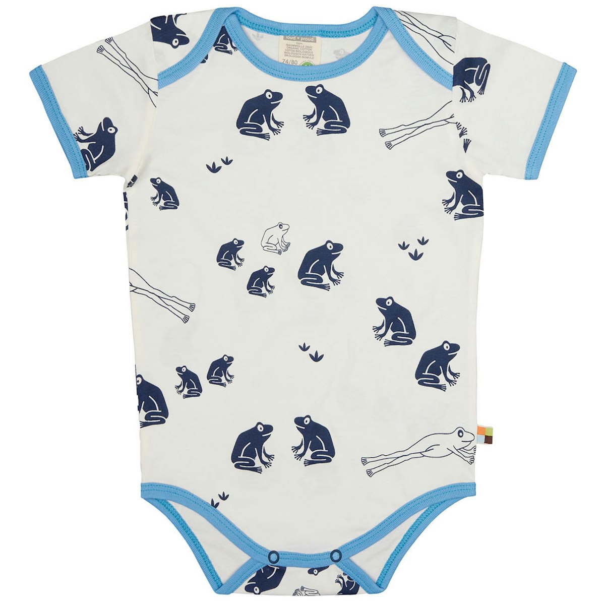 Body kurzarm Frosch marine 62/68