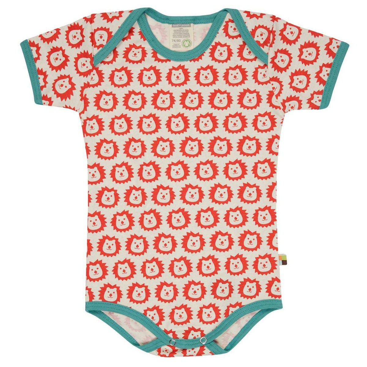 Body kurzarm Löwe rot 74/80