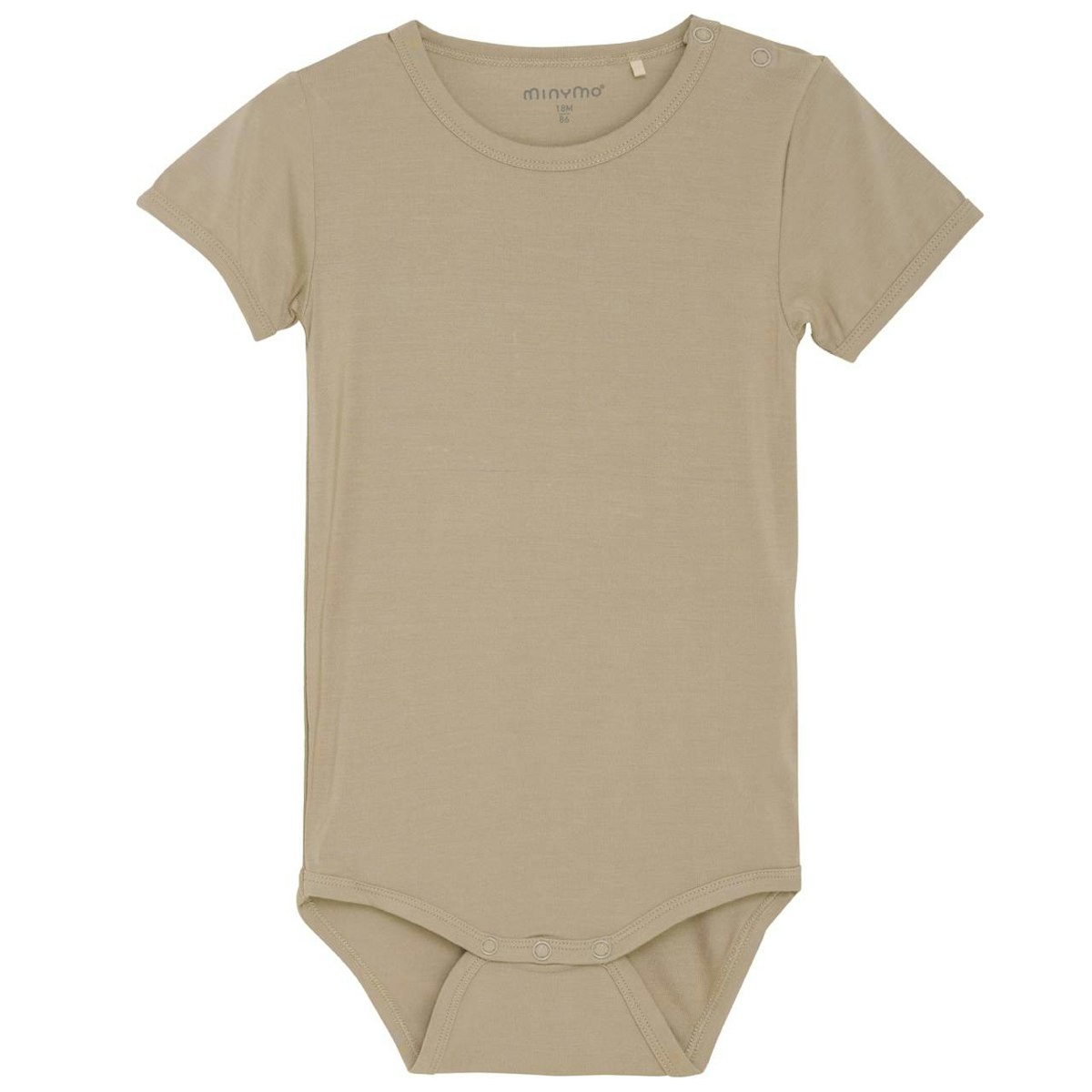 Body kurzarm taupe aus super weicher Bambus-Viskose 50