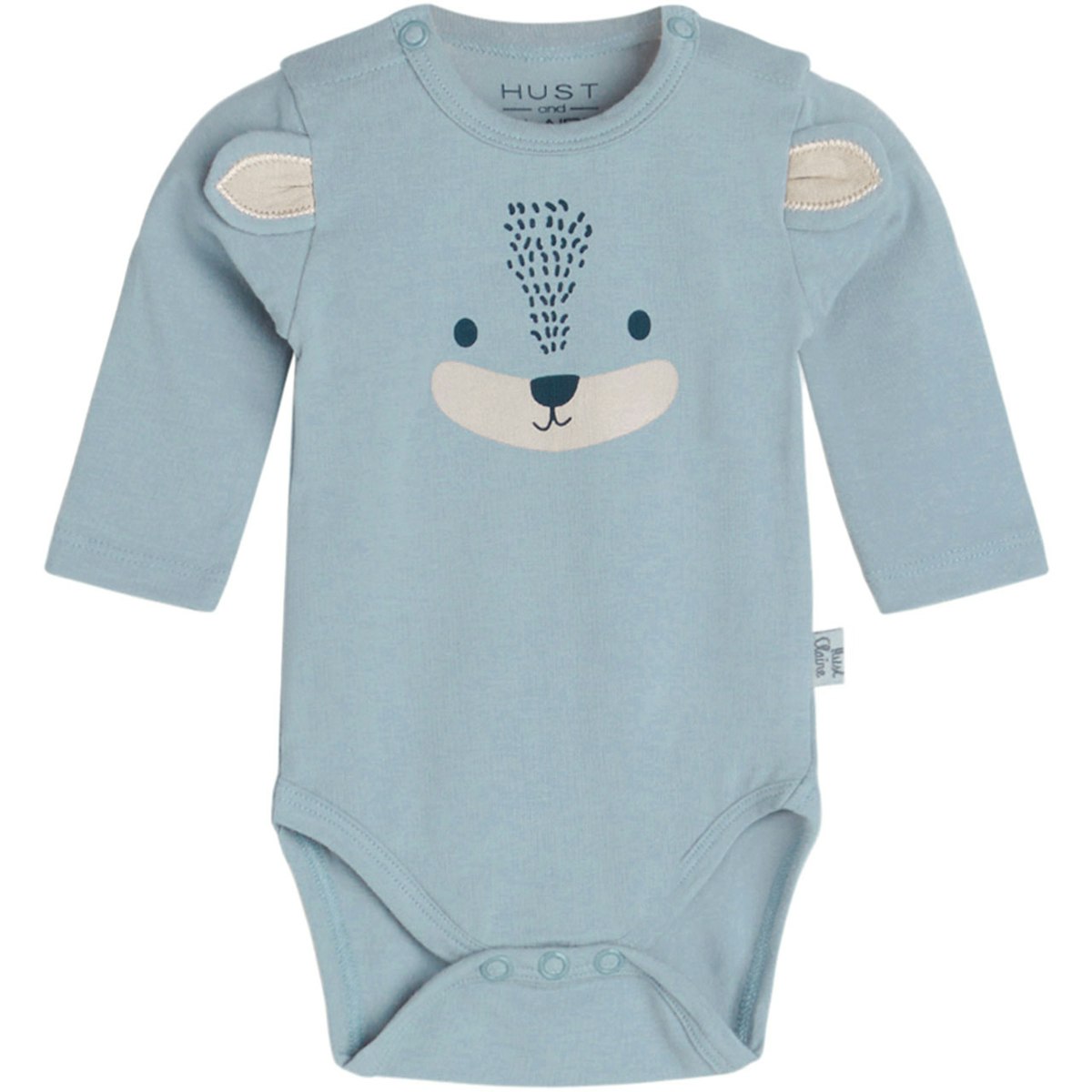 Body langarm Igel blau Öhrchen 50
