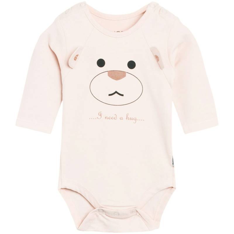 Body langarm Teddy apricot Öhrchen 62