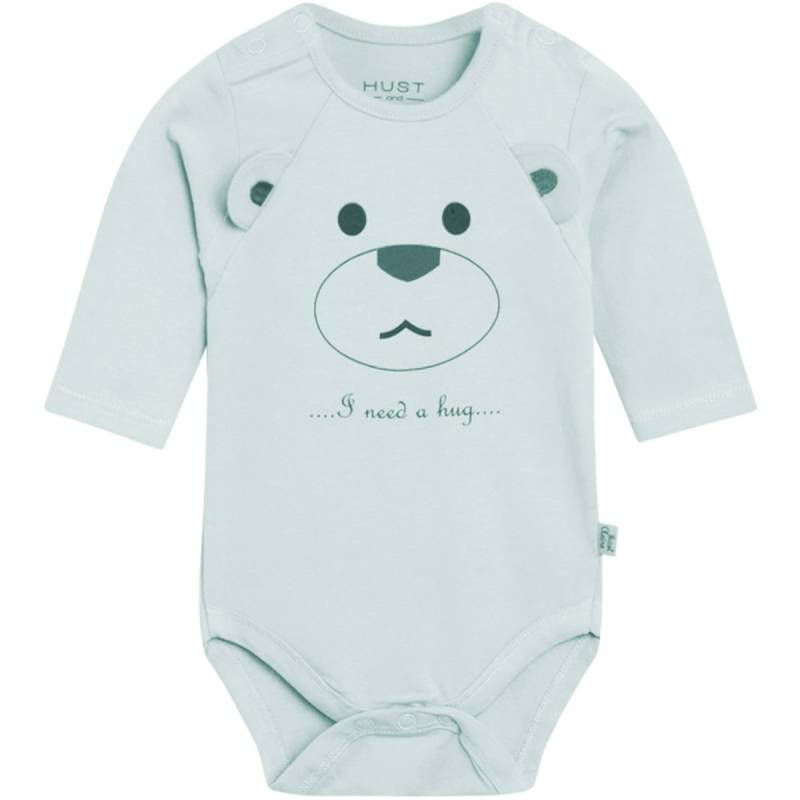 Body langarm Teddy hellblau Öhrchen 68