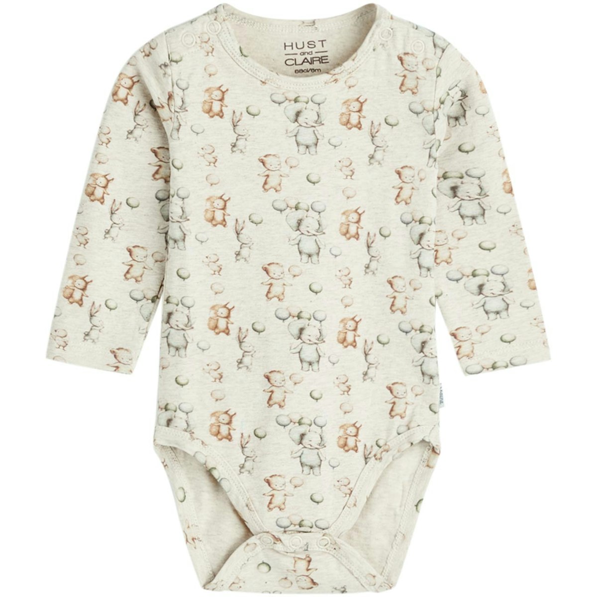 Body langarm Tiermotive beige 74