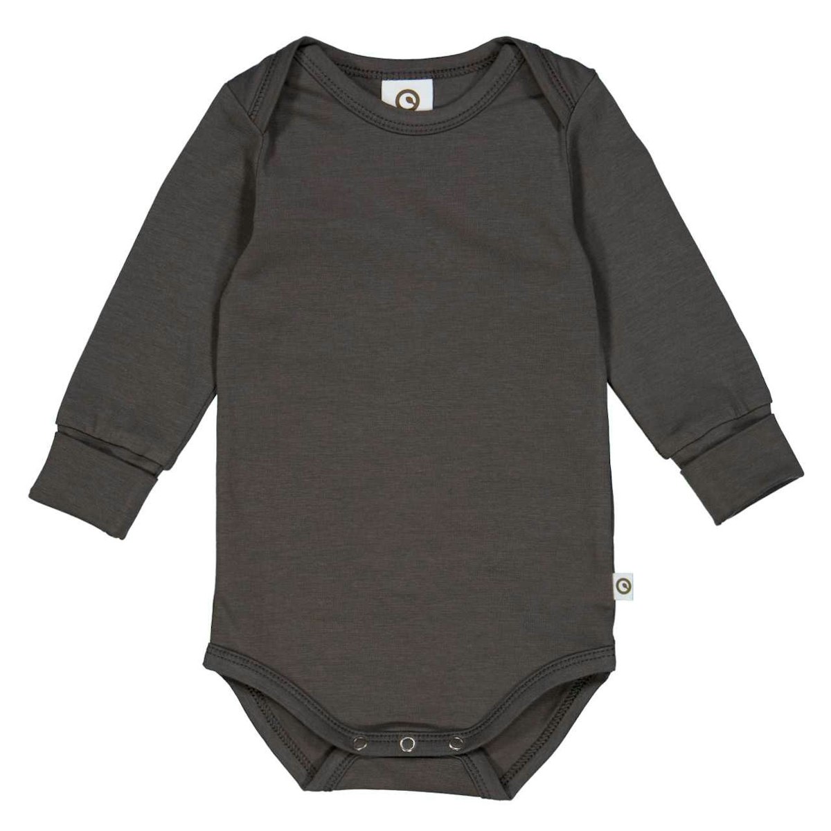 Body langarm uni grau 92
