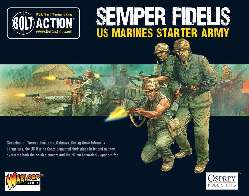 Bolt Action Starter Army US Marines 28mm Warlord Games WWII Semper Fidelis USMC