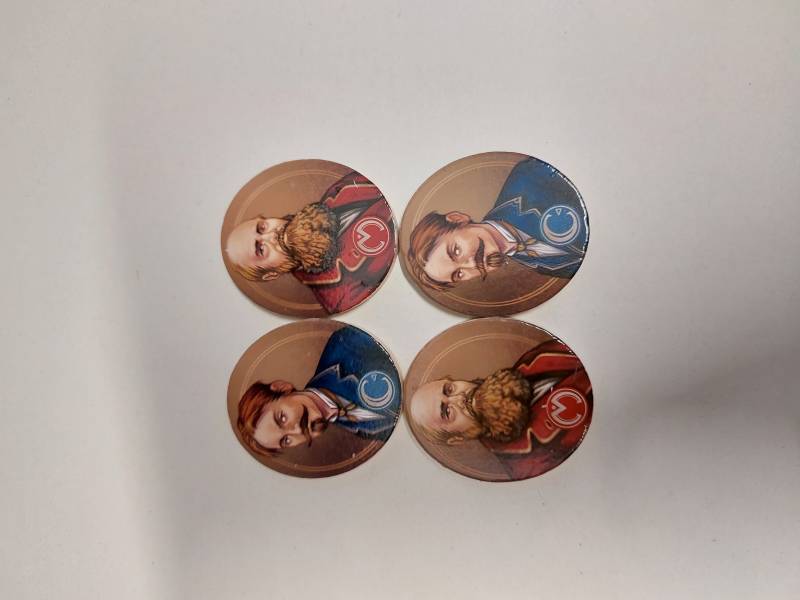 Bone Wars | bedruckte Holzmarker (4x Paleontologen)