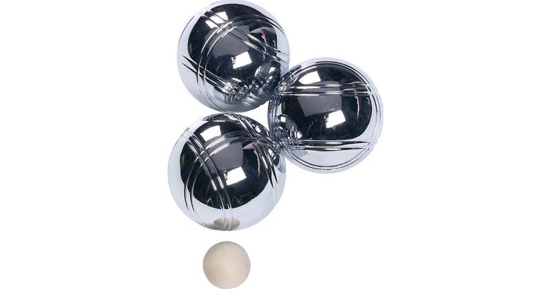 Boule Set mit 3 Metall-Petanque Kugeln und Tragetasche