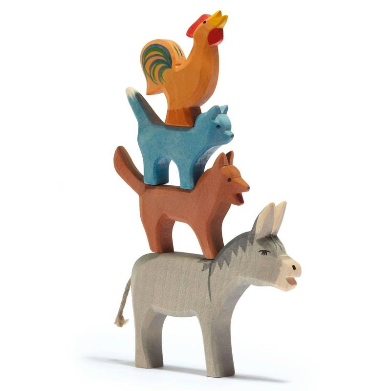 Bremer Stadtmusikanten 4-tlg. Holzfiguren