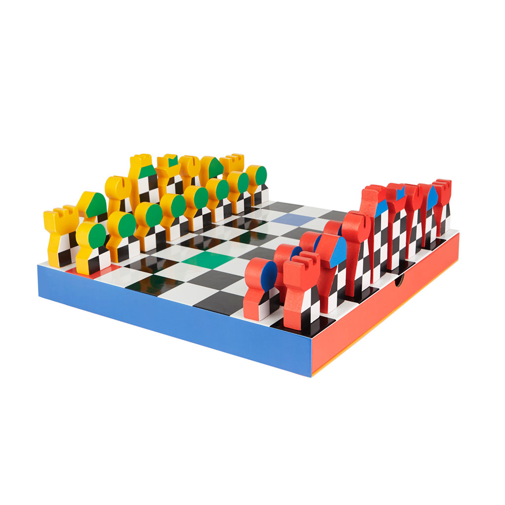 Brettspiel HEY CHESS Schach Holz Hey Studio x Balvi 30,5x30,5x3,7cm Spielzeug + Gadgets