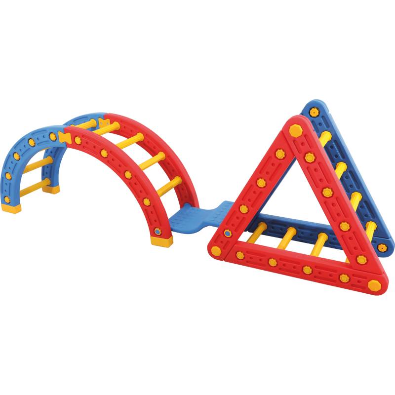 Brücke zu Balancierrad und Kletter Triangle Brücke zu Balancierrad und Kletter Triangle