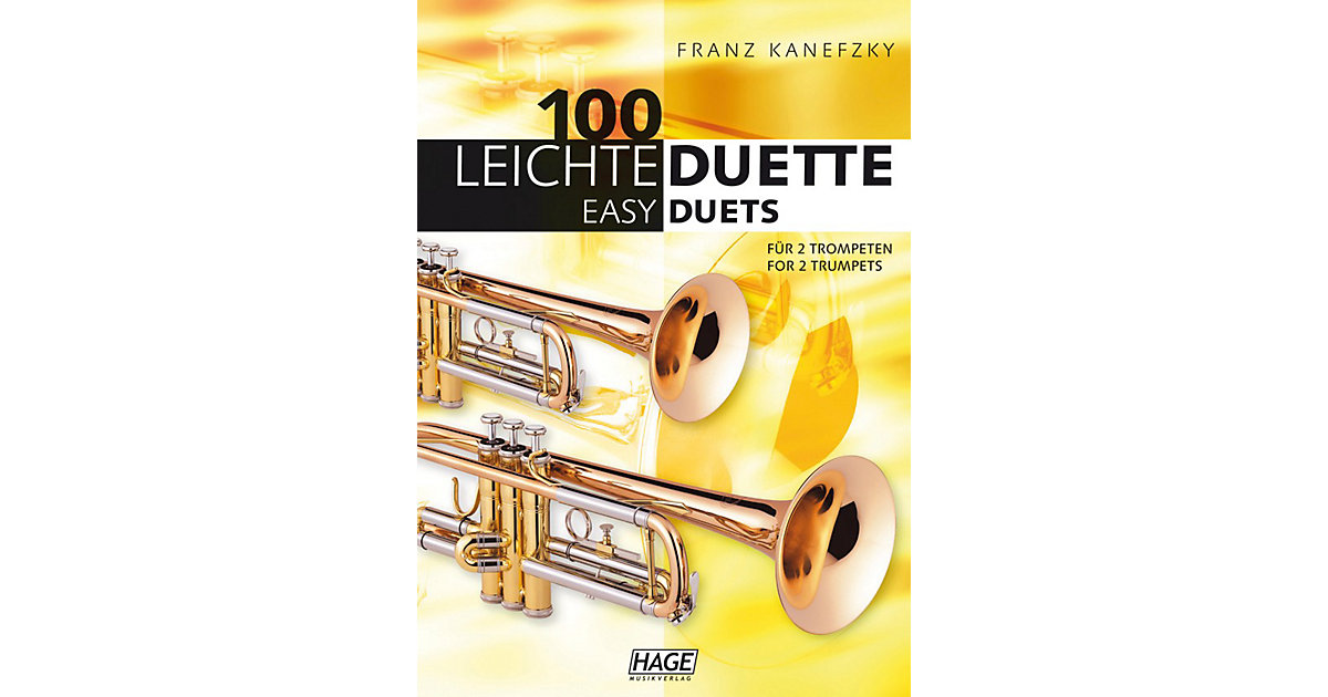 Buch - 100 leichte Duette 2 Trompeten, 100 Easy Duets for 2 Trumpets Kinder Buch - 100 leichte Duette 2 Trompeten, 100 Easy Duets for 2 Trumpets Kinder
