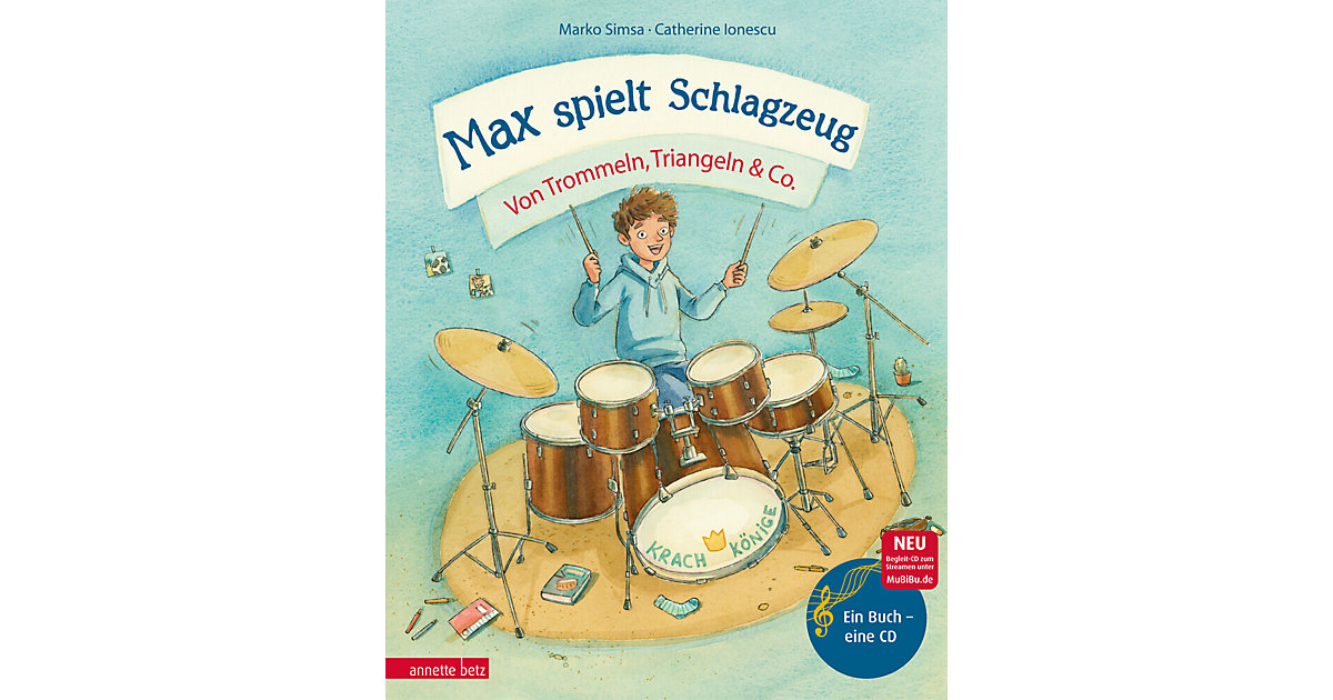 Buch - Max spielt Schlagzeug, m. Audio-CD