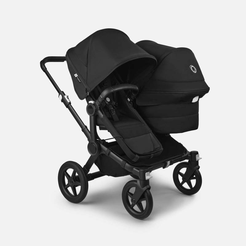 Bugaboo Donkey5 Duo Geschwisterwagen Schwarz/Mitternachtsschwarz inkl. CYBEX Cloud T i-Size Sepia Black, Bugaboo Adapter & CYBEX Sommerbezug Bugaboo Donkey5 Duo Geschwisterwagen Schwarz/Mitternachtsschwarz inkl. CYBEX Cloud T i-Size Sepia Black, Bugaboo Adapter & CYBEX Sommerbezug