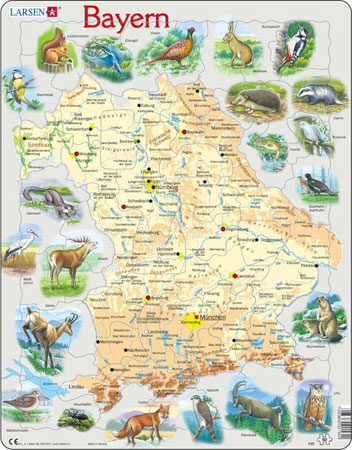 Bundesland Bayern physisch