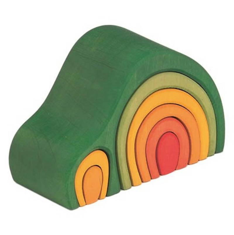 Bunte Formenwelt als Bogenhaus - grün Bunte Formenwelt als Bogenhaus - grün