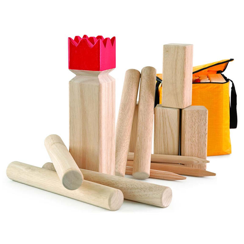 CARROMCO - Kubb / Wikingerschach / mit rotem König