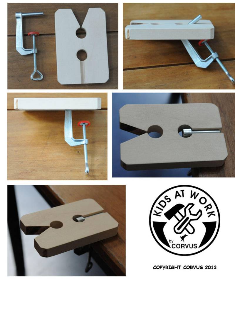 CORVUS 2019 - Laubsäge Tisch mit Zwinge