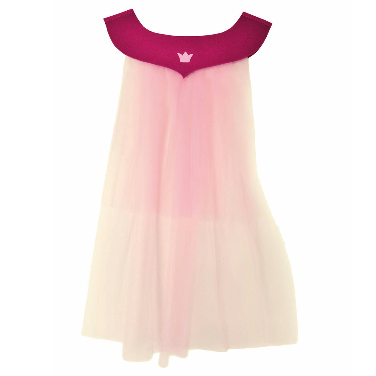 Cape rosa aus Wollfilz mit Tüll