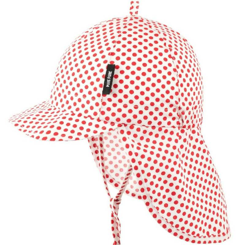 Capi Schirmmütze Nackenschutz weiß-rot 45