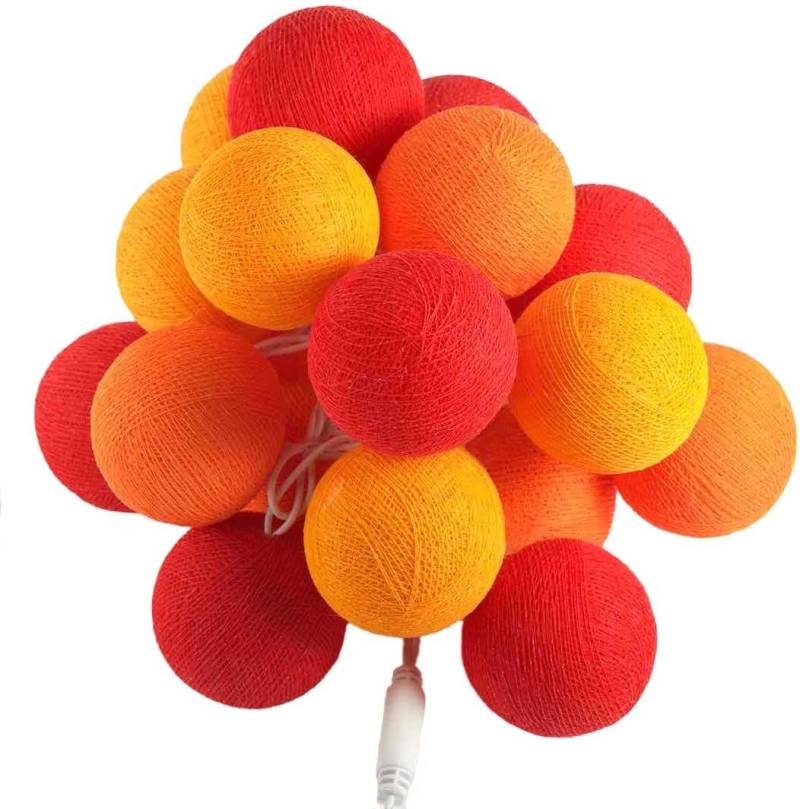Caracol - Lichterkette LED Bälle orange/fire