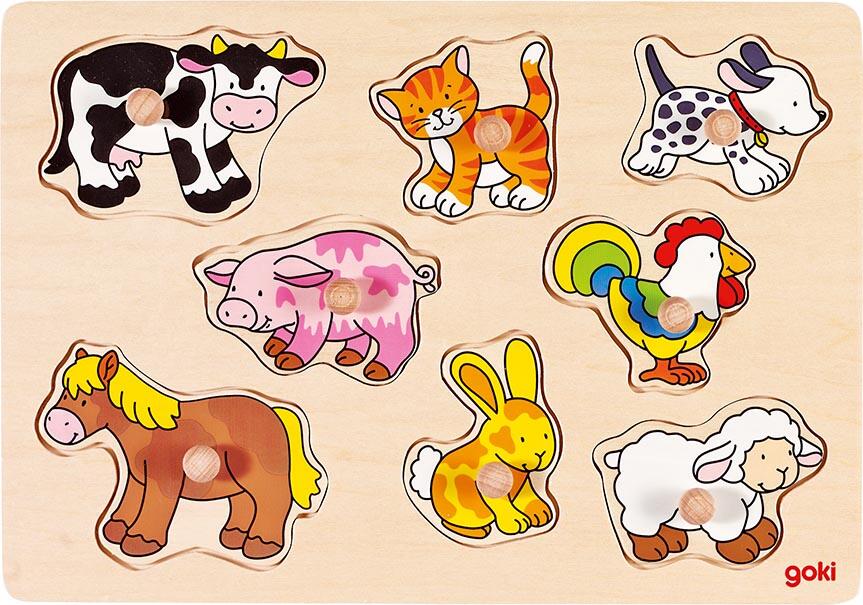 Goki - steckpuzzle bauernhof VII