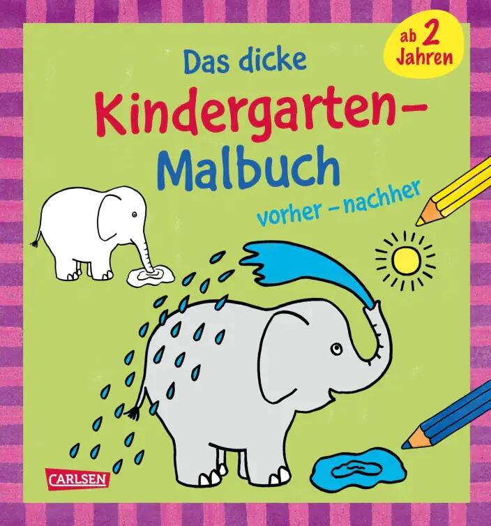 Carlsen Verlag - Ausmalbilder für Kita-Kinder: Das dicke Kindergarten-Malbuch