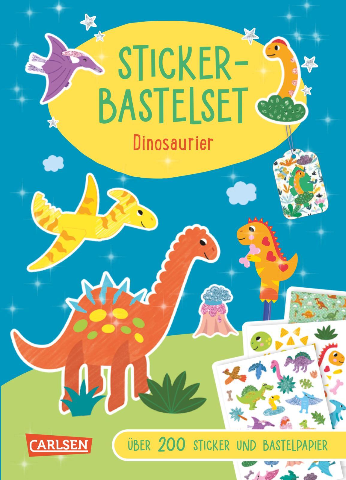 Carlsen Verlag - Bastelset für Kinder: Sticker-Bastelset: Dinosaurier Carlsen Verlag - Bastelset für Kinder: Sticker-Bastelset: Dinosaurier