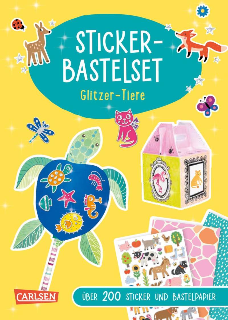 Carlsen Verlag - Bastelset für Kinder: Sticker-Bastelset: Glitzer-Tiere Carlsen Verlag - Bastelset für Kinder: Sticker-Bastelset: Glitzer-Tiere