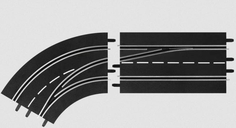 Carrera - DIG124/132 Spurwechsel-Kurve links, außen nach innen