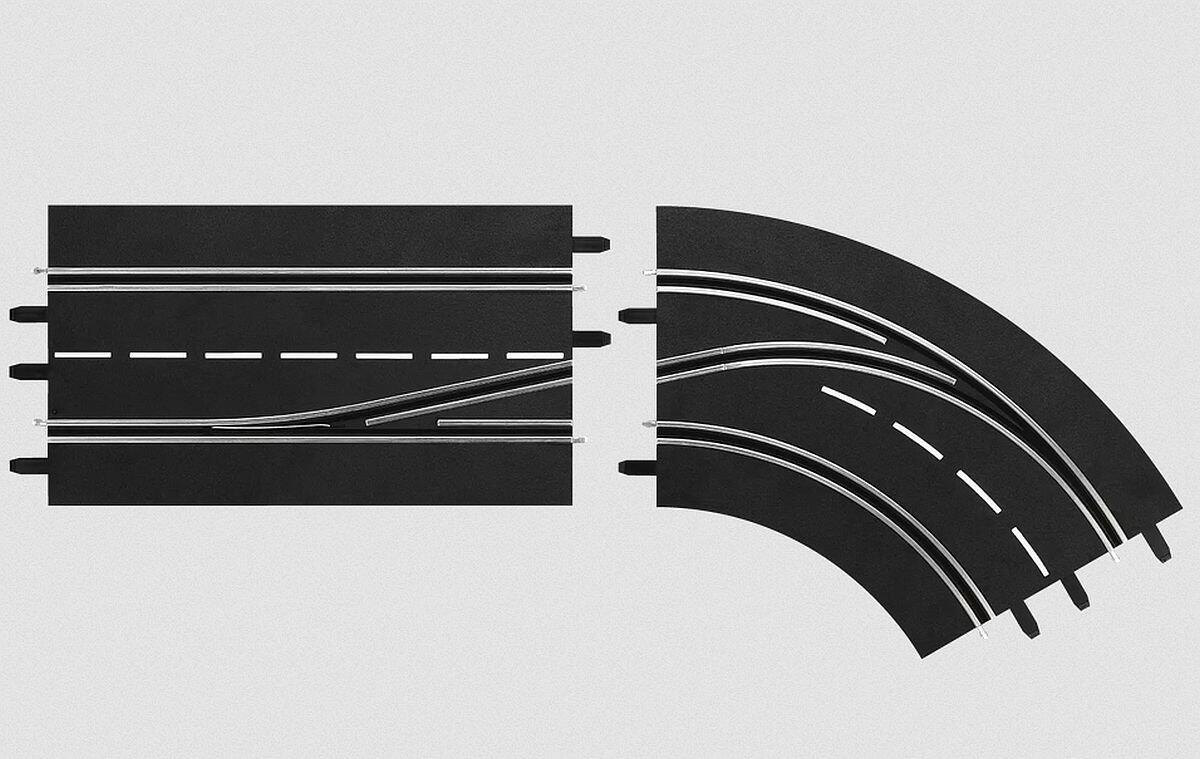 Carrera - DIG124/132 Spurwechsel-Kurve rechts, innen nach außen Carrera - DIG124/132 Spurwechsel-Kurve rechts, innen nach außen