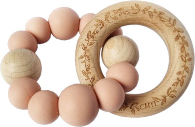 Chewies & More - Greifling graviert Rattle peachy