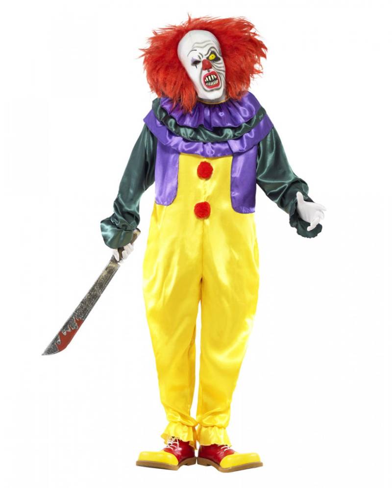 Classic Horror Clown Kostüm mit Maske M