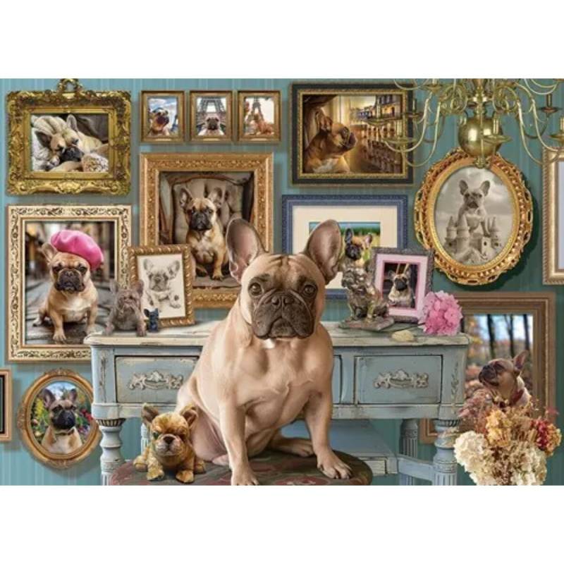 Cobble Hill - Puzzle Mops Frenchie 500 Teile