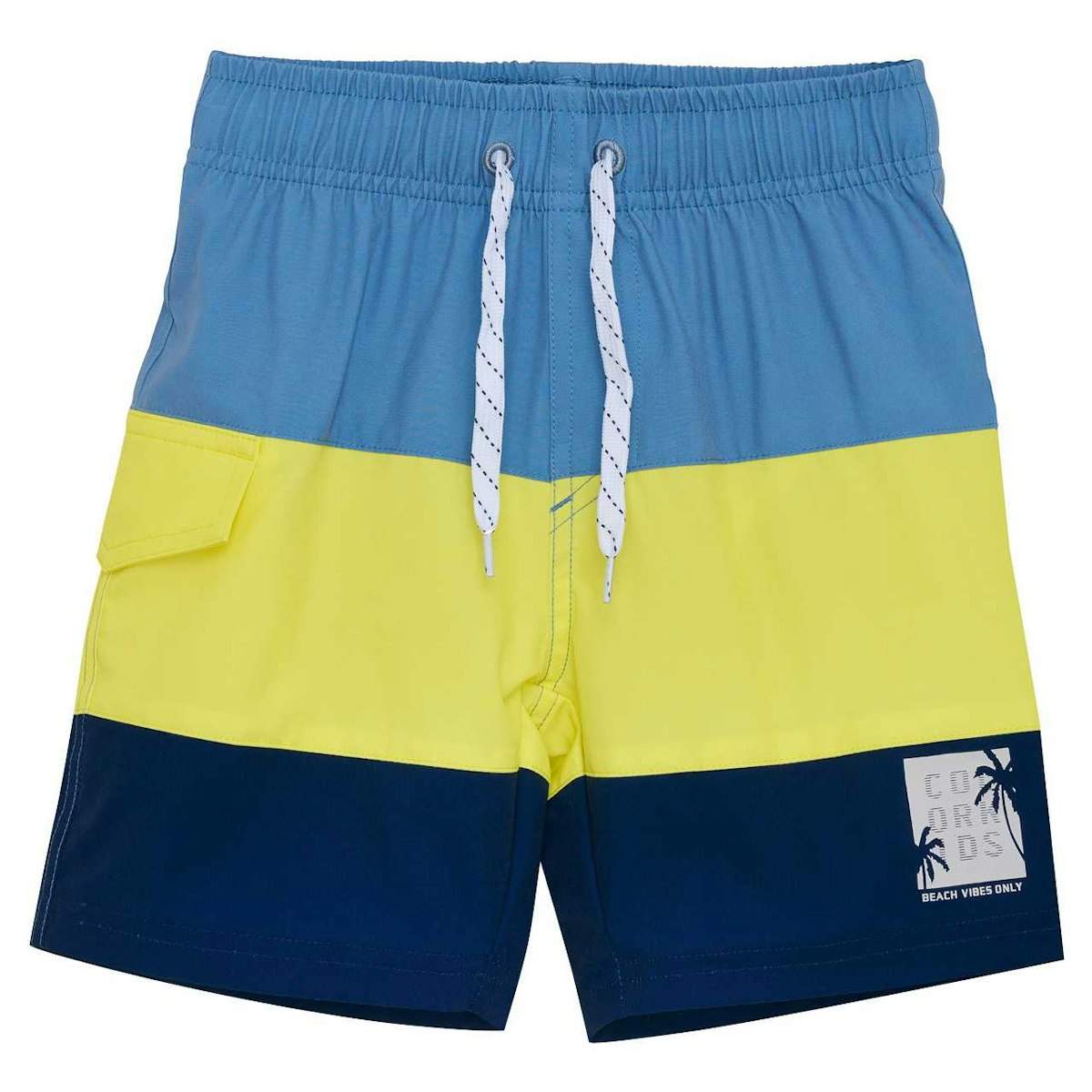 Colorblock Badeshorts gelb-blau 176