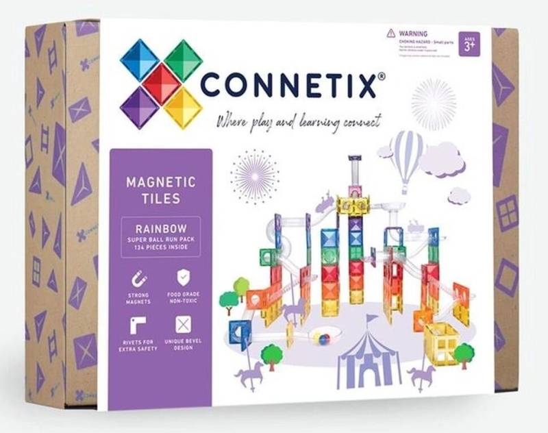Connetix - Connetix RAINBOW Kugelbahn / 134 Teile / Super Ball Run Connetix - Connetix RAINBOW Kugelbahn / 134 Teile / Super Ball Run