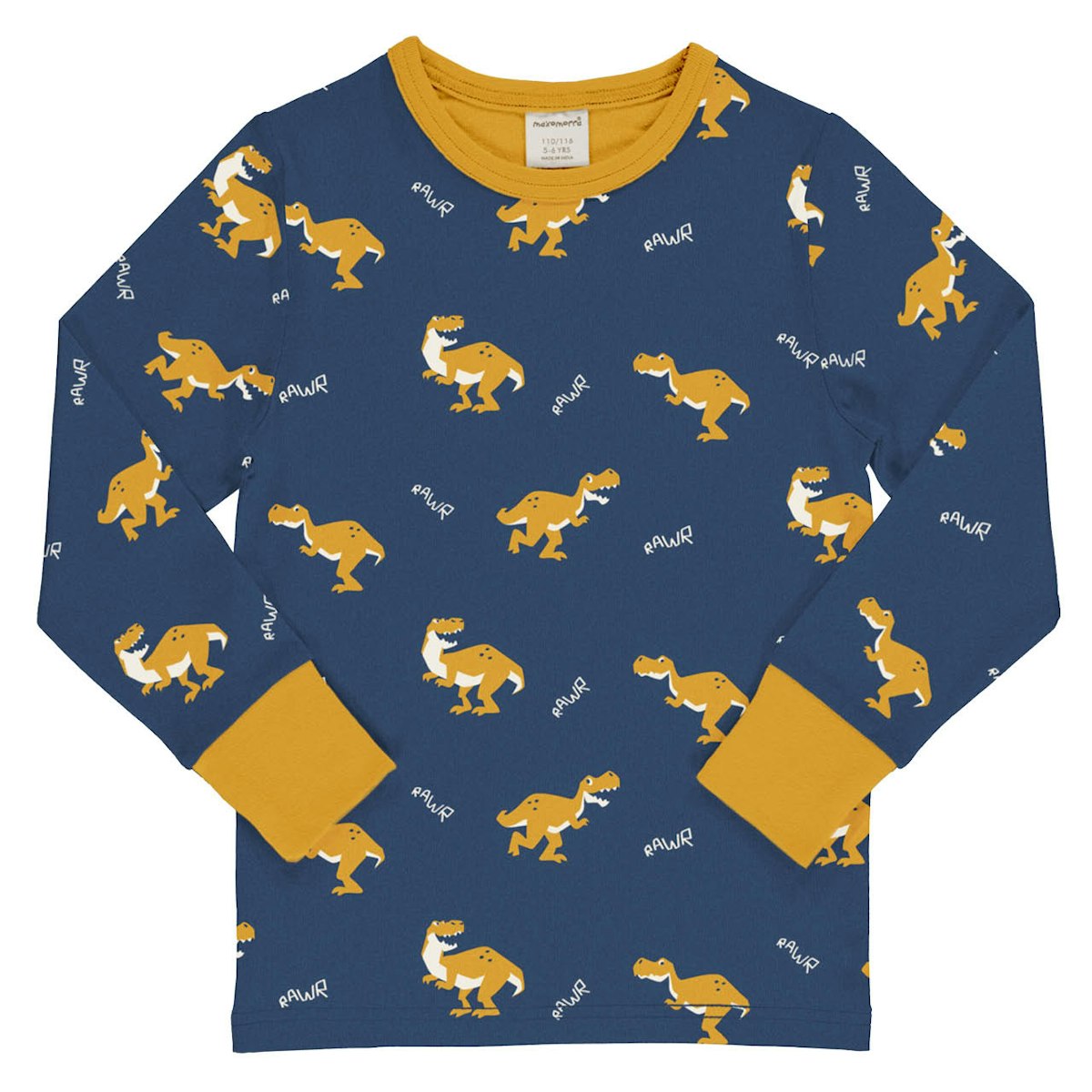 Cooles Langarmshirt T-Rex blau 122/128