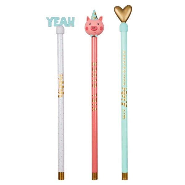 Coppenrath - Bleistift mit Topper Viel Glück, sort. Coppenrath - Bleistift mit Topper Viel Glück, sort.