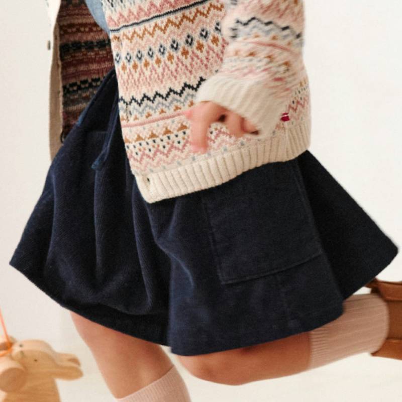 Cordrock dunkelblau mit Kordelzug 98 Cordrock dunkelblau mit Kordelzug 98