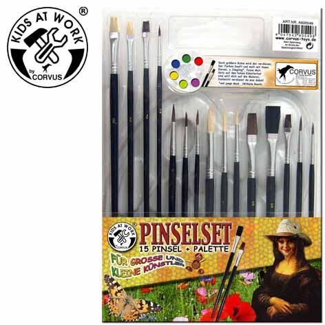 Corvus - Pinselset 15 Pinsel + Palette Corvus - Pinselset 15 Pinsel + Palette