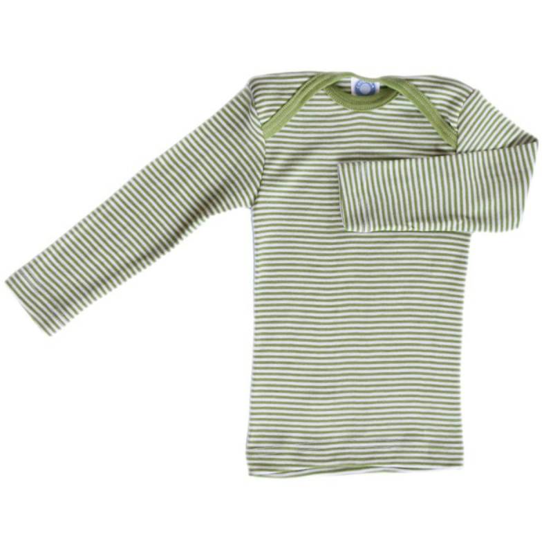 Cosilana Shirt grün geringelt Wolle 116