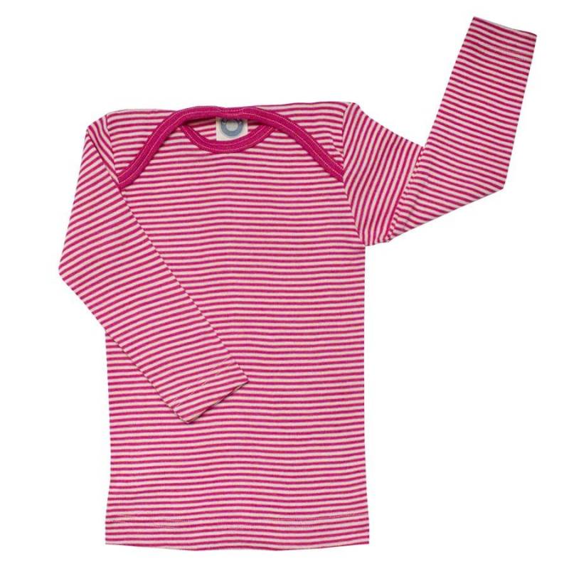 Cosilana Shirt rosa geringelt Wolle 74/80 Cosilana Shirt rosa geringelt Wolle 74/80