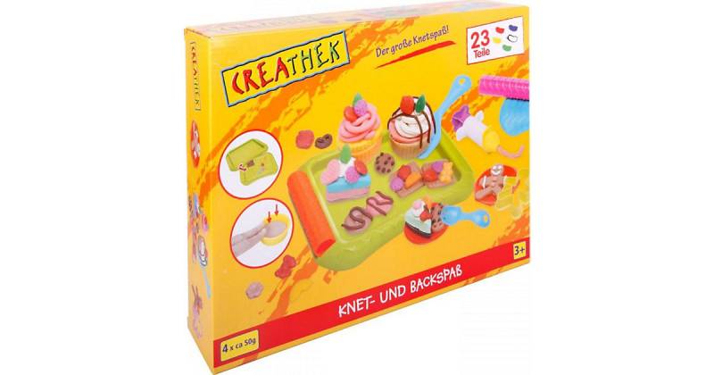 Creathek Creative Fun Knet- und Backspaß, 23 Teile mehrfarbig