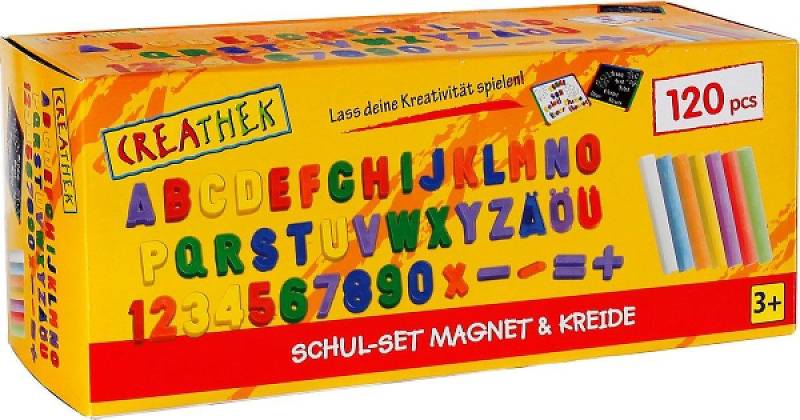 Creathek Creative Fun Schulset mit Magneten + Kreide mehrfarbig