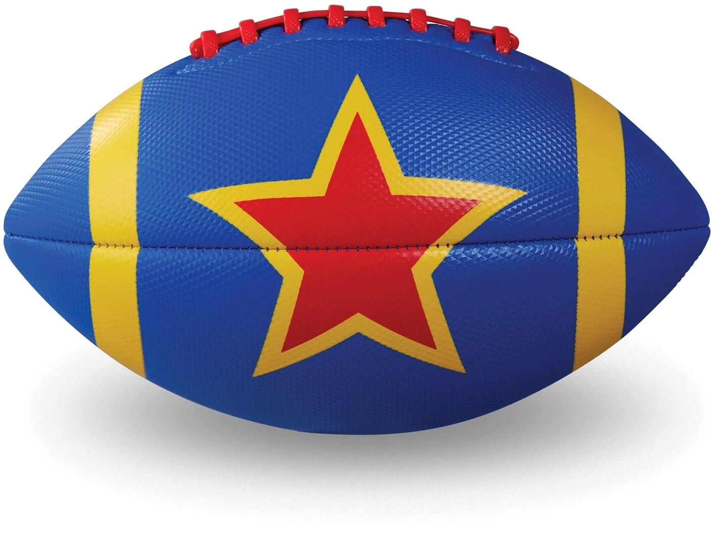 Crocodile Creek - Ball US-Fußball - Blau mit rotem Stern, American Football